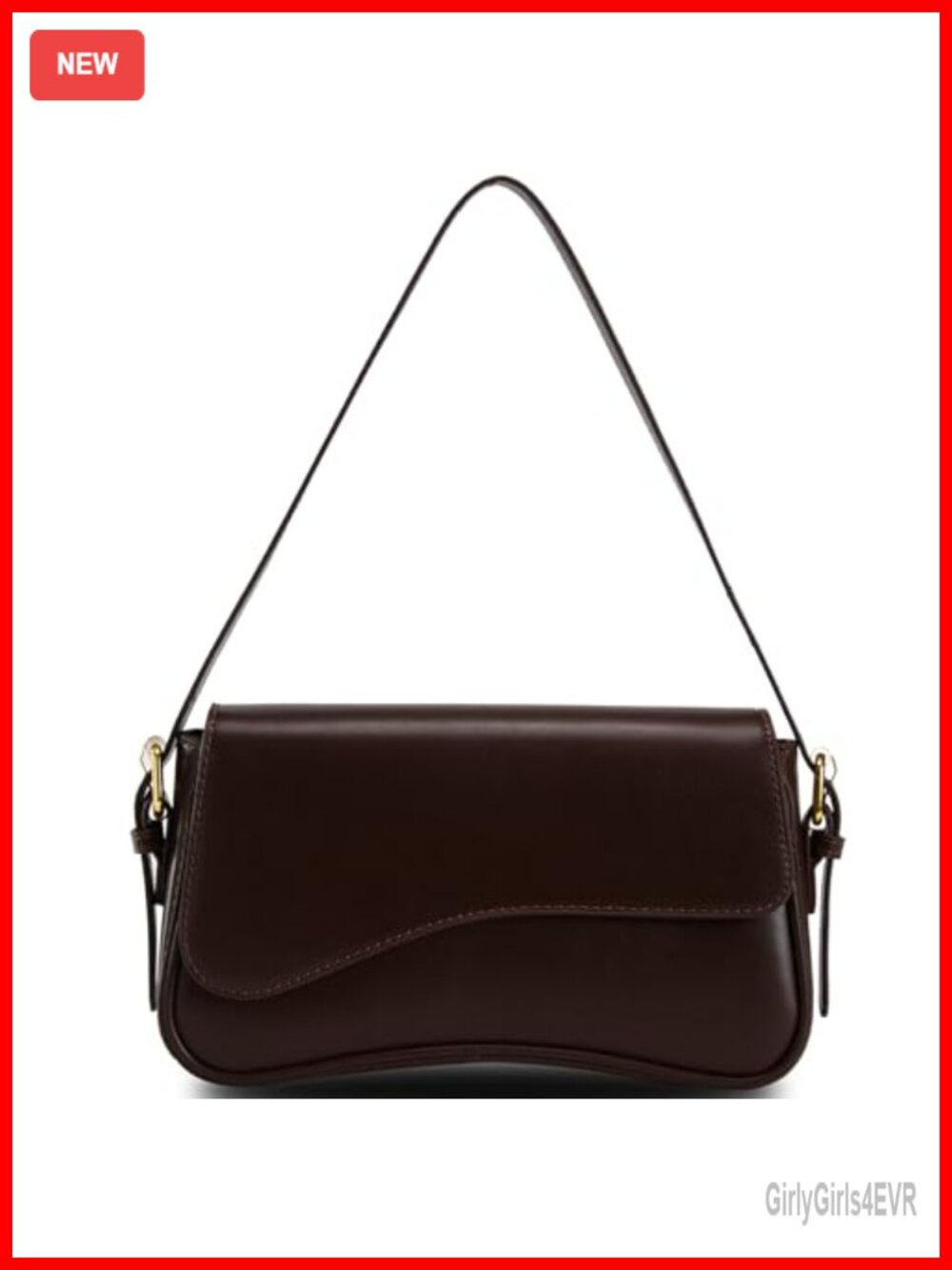 PU Leather Hobo Shoulder Bag Women Trendy Purse Removable Strap Saddle